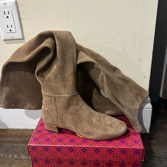 Tory Burch Brown Over the Knee Boots